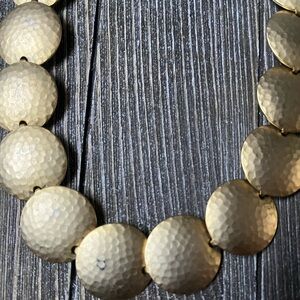 Vintage Gold Necklace/ Hammered/ Vintage Necklace/ Jewelry / Minimalist/ Classic